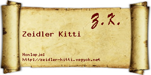 Zeidler Kitti névjegykártya
